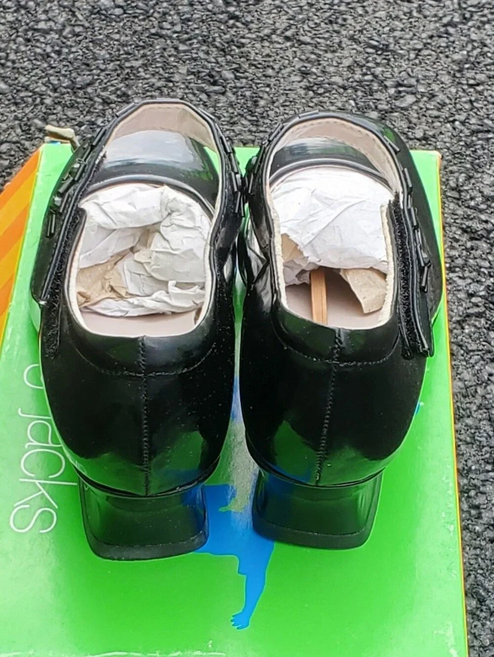 Black Patent Mary Jane Flats - Junior's